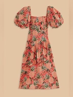 Farm Rio Pineapple Bloom Midi Dress Floral